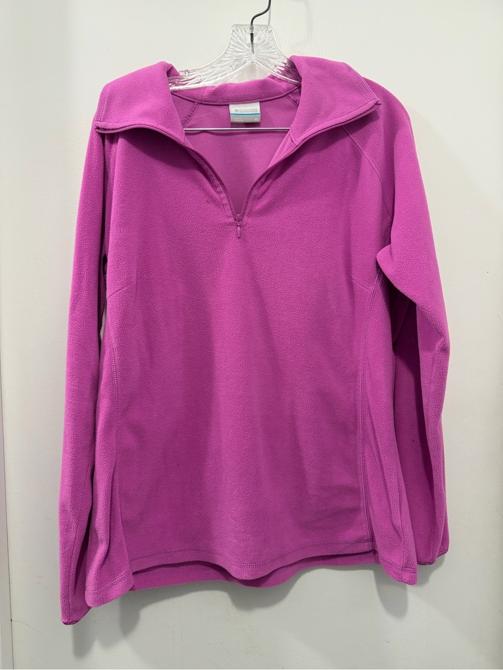 Columbia Bright Pink Half-Zip Fleece Pullover